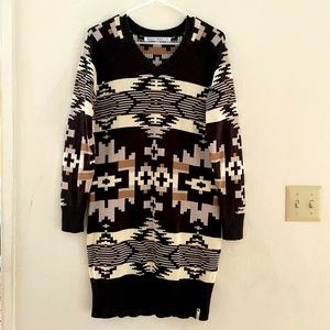 Woolrich sweater dress Small Aztec Knit